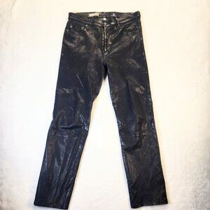Adriano Goldschmied The Legging Womens 30 Skinny 100% Lamb Leather Pant Italy
